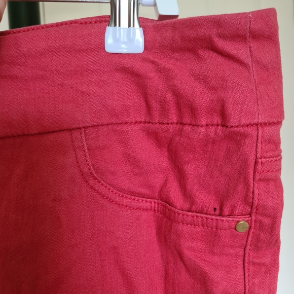Katies 18 Red Distressed False Front Pockets Summer Autumn Denim Jeans Pants - Picture 4 of 11